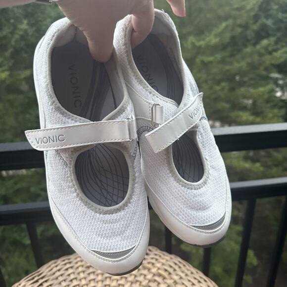 VIONIC Mary Jane Slip On Sneakers White Women’s SIZE 8.5 Comfort 1st Ray tech - Picture 13 of 16